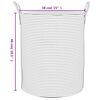 vidaXL Storage Basket Beige and white Woven cotton rope Medium