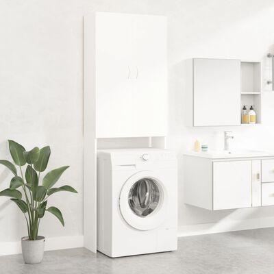 vidaXL Washing Machine Cabinet White 25.2"x10"x74.8"