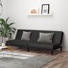 vidaXL Sofa Bed Black Faux leather, wood, plastic, foam 2-Seater