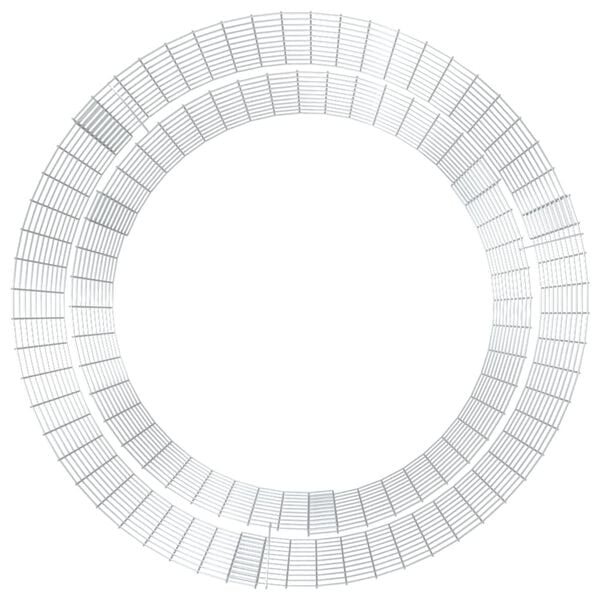 vidaXL Gabion Fire Pit Ø 39.4" Galvanized Iron