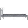 vidaXL Bed Frame Grey Powder-coated metal 47.2 x 78.7 in Durable