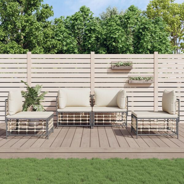 vidaXL Garden Lounge Set Anthracite