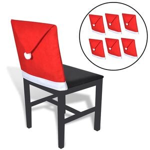vidaXL Chair Back Cover Red and White Polyester Felt Fits Most Chairs