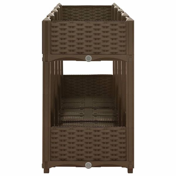 vidaXL Raised Bed Brown Polypropylene 63 in x 15.7 in x 28 in Raised Bed