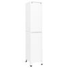 vidaXL Locker Cabinet White Steel 15.0 x 15.7 x 70.9 in Locker Cabinet