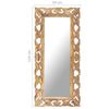 vidaXL Mirror Brown Solid Mango Wood 43.3 x 19.7 in Decorative Inlays