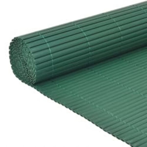 vidaXL Double-Sided Patio Fence 43.3x196.9" Green