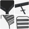 vidaXL Garden Dining Set 5 pcs Dark gray Steel
