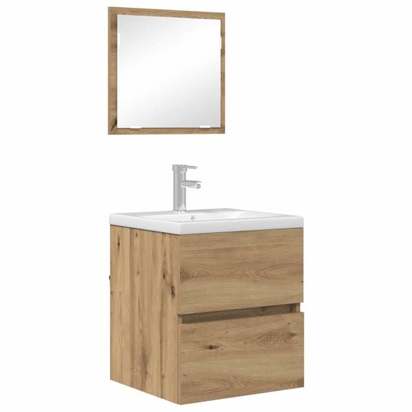 vidaXL Bathroom Cabinet Artisan Oak 16.14 x 15.16 x 17.72 in