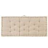 vidaXL Pallet Cushion Beige 100% Cotton Soft, Portable Decorative Inlays