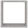 vidaXL Wall Cube Shelves 4 pcs Grey Sonoma 11.8x5.9x11.8"