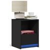 vidaXL Bedside Cabinet Set of 2 Black Engineered wood Medium