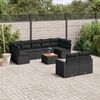 vidaXL Garden Sofa Set Black