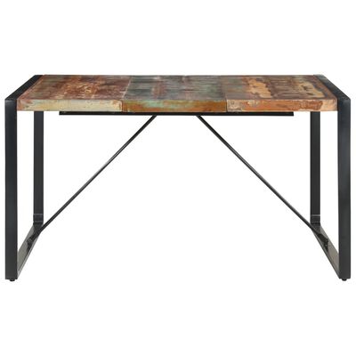 vidaXL Dining Table 55.1"x55.1"x29.5" Solid Reclaimed Wood