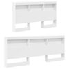 vidaXL Storage Headboard with Shelf White 62.99 in Engineered Wood