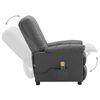 vidaXL Massage Recliner Light Gray Fabric
