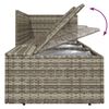 vidaXL Garden Lounge Set Grey PE rattan, Powder-coated steel, Polyester, PVC