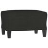 vidaXL Sofa Chair With Footstool Black