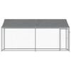 vidaXL Dog Cage Grey Galvanized Steel 13.1 x 6.6 x 6.6 ft Durable