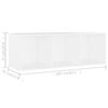 vidaXL TV Stand White 42.1"x13.8"x14.6" Engineered Wood
