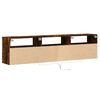 vidaXL TV Wall Cabinet Smoked Oak Engineered Wood Large TV Wall Cabinet