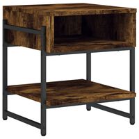 vidaXL Coffee Table Smoked Oak 15.7"x15.7"x17.7" Engineered Wood