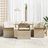 vidaXL Garden Sofa Set with Cushion 7 pcs beige and cream