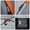 vidaXL Camping Tent 3-Person Gray and Orange Quick Release