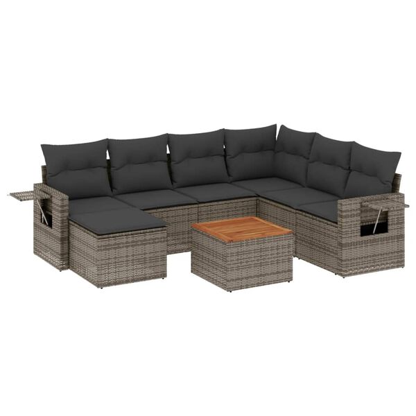 vidaXL Garden Sofa Set Grey