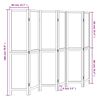 vidaXL Room Divider 6 Panels White Solid Wood Paulownia