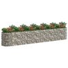 vidaXL Gabion Raised Bed Silver Galvanized Iron Extra Long Tough