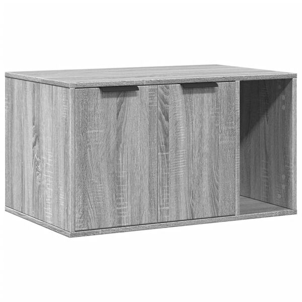 vidaXL Cat Litter Box Enclosure Grey sonoma Engineered wood