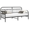 vidaXL Daybed Frame with Headboard Black 42.1" x 79.9" Steel