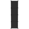 vidaXL Storage Cube Organizer Black Polypropylene, Steel
