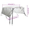 vidaXL 4-bow Bimini Top with Mesh Sidewalls 95.7x(90.6-96.1)x53.9"