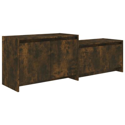 vidaXL TV Cabinet Smoked Oak 57.7"x13.8"x19.7" Engineered Wood