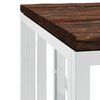 vidaXL Coffee Table Silver, Multicolor Stainless steel, Solid reclaimed wood