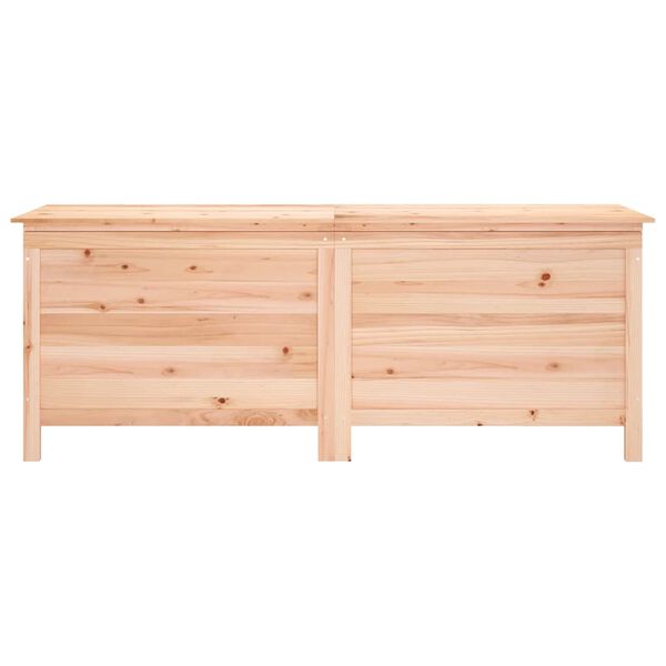 vidaXL Garden Storage Box Natural wood Solid fir wood Large