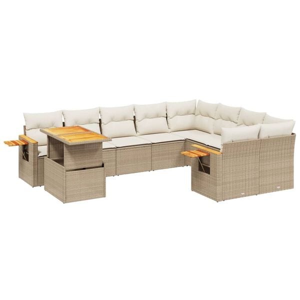 vidaXL Garden Sofa Set Beige