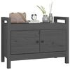 vidaXL Hall Bench Grey Solid pine wood Medium Bench Seating
