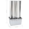 vidaXL Garden Fountain Silver Stainless steel Medium Sturdy