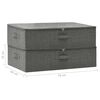 vidaXL Storage Box Set of 2 Anthracite
