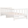 vidaXL Day Bed White Solid pine wood Full