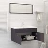 vidaXL Bathroom Furniture Set Grey Engineered wood Medium