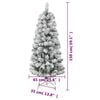 vidaXL Artificial Hinged Christmas Tree Green and White PVC, Iron 59 in