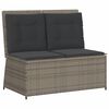 vidaXL Garden Lounge Set Grey PE rattan Large Adjustable Feet