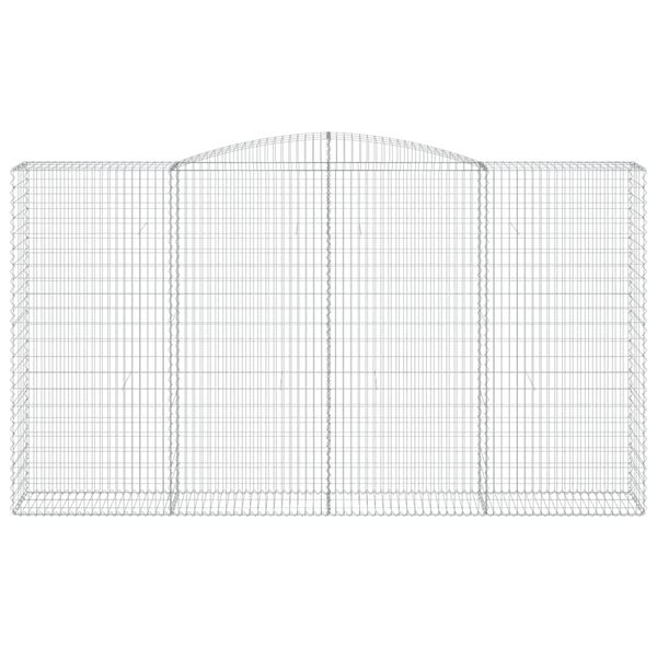 vidaXL Gabion Basket Set of 5 Silver Galvanized Iron Large