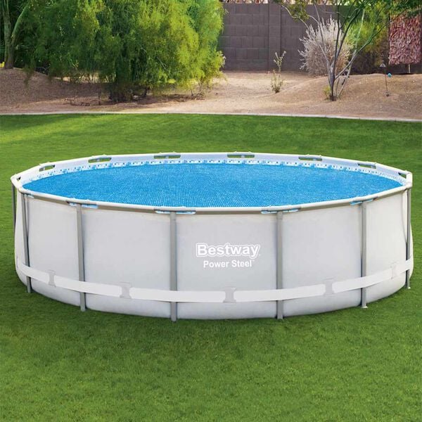 Bestway Solar Pool Cover Blue Polyethylene Fits pools up to 180.3 in wide