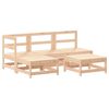 vidaXL Garden Lounge Set Beige, Natural Wood