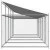 vidaXL Dog Cage Grey Galvanized Steel 32.8x6.6x6.6 ft Durable Dog Cage